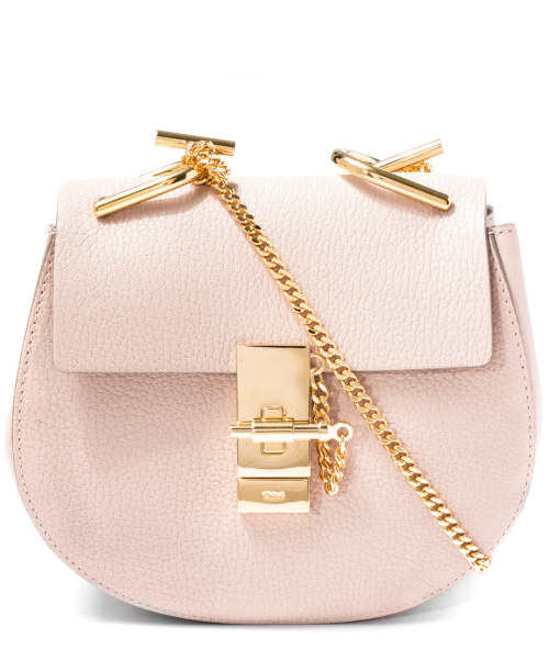 CHLOEMINI PINK DREW LEATHER BAG