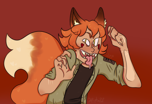 piptapop: Foxy Foxy! - - ( Ren belongs to @gatobob / @gurobob ) Reblog because I miss drawing him :,