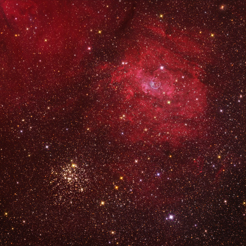 Sex back-to-the-stars-again: Bubble and M52. pictures