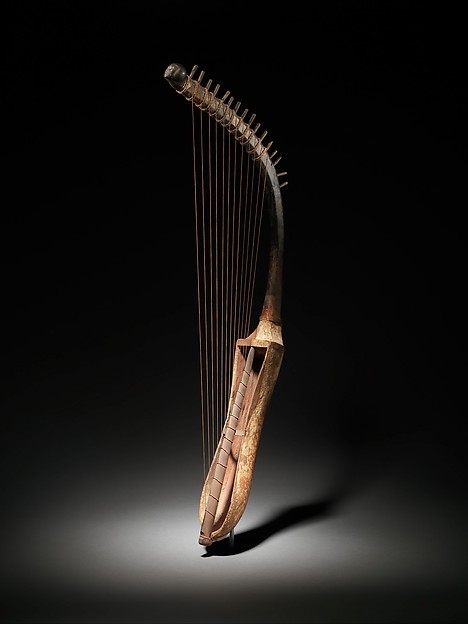 historyfilia:  Arched Harp (shoulder harp) Egyptian. Dynasty 18, ca. 1390–1295