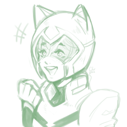 hyaakuya:  pidge modifies everyone’s helmets to have cat ears! i have so many untouched sketches   ※  