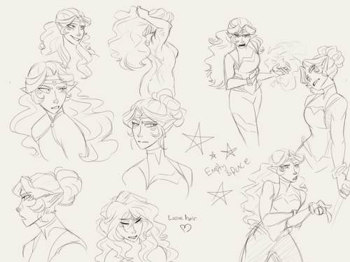 zulies-doodles:  realized that i never drew Allura and her glorious hair so have this open in new ta