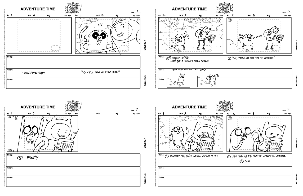 charmainevee: My storyboard test for Adventure Time I did back in 2015~  **FYI, I