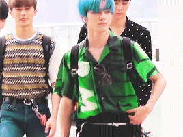 Taeyong With Blue Hair