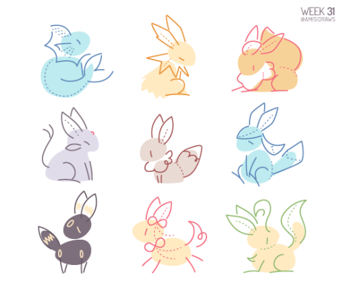 amisi:Week 31: Eevees! ⇒ Get it on a tee or print/products!