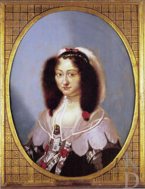 Portrait of of Magdalene Sibylle of Saxony, Princess of Denmark  by Karel van Mander III 1642-1643