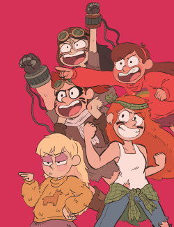 sailorleo:  weirdmageddon girls gonna getcha!!!!!!! (i drew this to go with a mix instead of doing hw, listen on 8tracks or on spotify) 