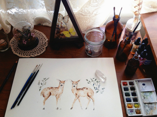 cantess: fawn work in progress by violet-woods on Flickr.