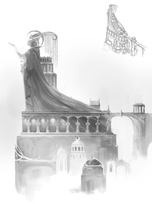 Early concept for the Temple of Elune.