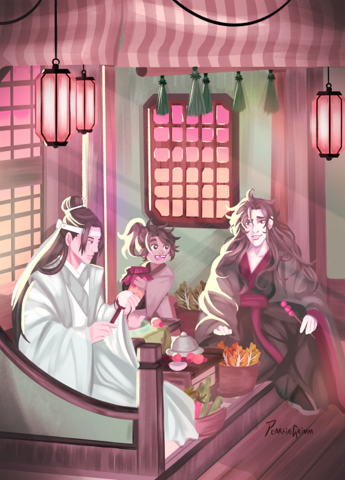 that one scene where wei wuxian is jokingly like &lsquo;hahah yeah thats a-yuan he is my son tha