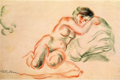 afroui:  John Sloan | Trust, Red and Green 1938