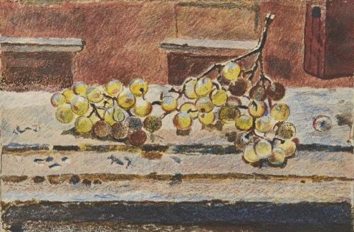 Grapes in the Room   -   Nisse Zetterberg ,1983.Swedish , 1910-1986Colour lithograph,21 x31 cm.