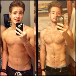 roy-ality:  5-6 month difference from eating right and daily visits to the gym.  Sorry about all of the selfies tonight.
