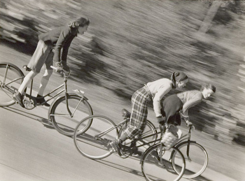 last-picture-show:Hermann Landshoff, Girls on Bicycles, 1946
