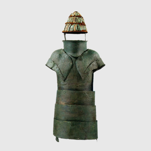 The Dendra panoply or Dendra armour is an example of Mycenaean-era panoply (full-body armor) made of