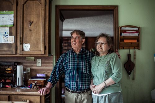 Victor Enriquez and his wife Yolanda Enriquez stand in their kitchen in Gastonia, NC. Victor Enrique