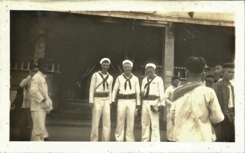 Sailors from the USS Augusta in the Philippines 1930s