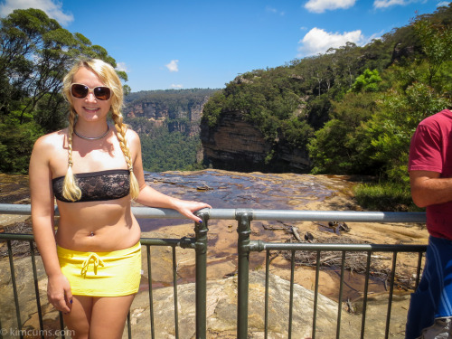 Porn Pics Looking over the edge of the waterfall!