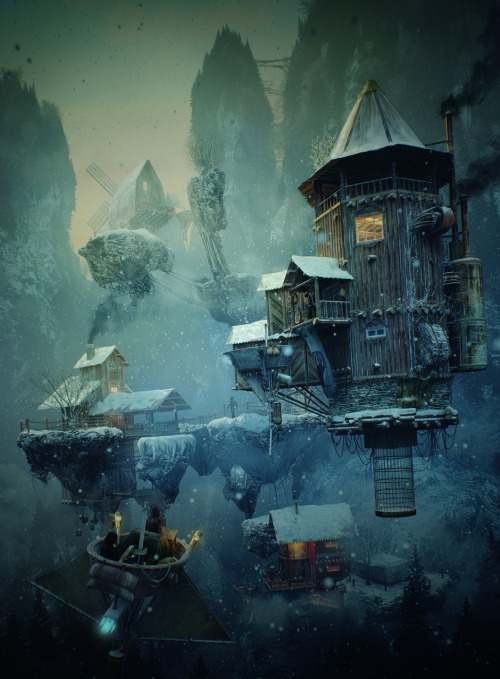 Hunter’s Village, by Alexandr Melentiev.