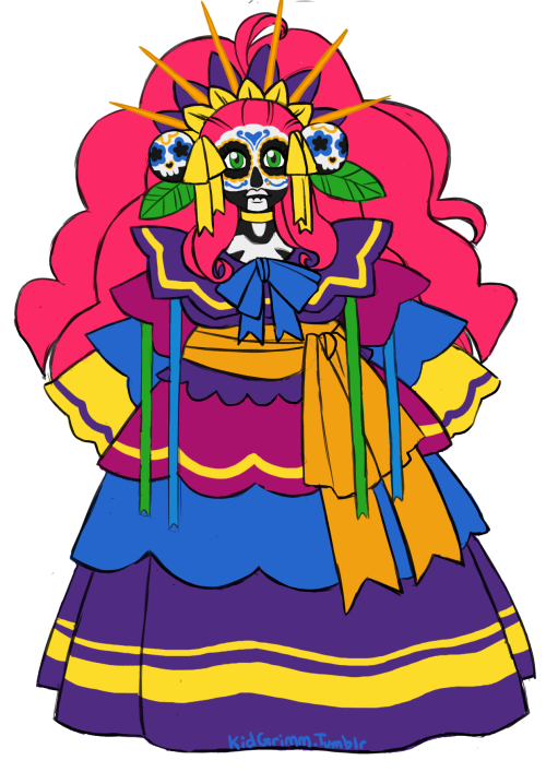 Rosa the sugar skull fairy. i decided to redesign her #dia de los muertos #ocs#original characters #my ocs are my babies