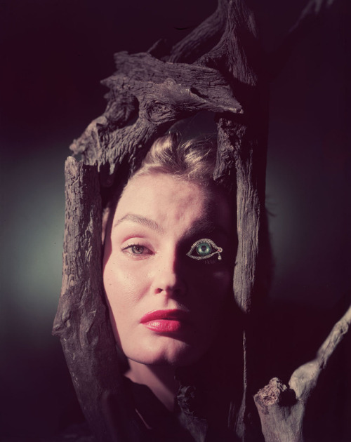 thisobscuredesireforbeauty:A model wearing jewelry designed by Salvador Dali and Elsa Schiaparelli, 1955.Source