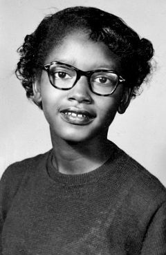 quiettea:  tame-flower:  quiettea:  Claudette Colvin was 15 when she spontaneously became the first person to refuse to give up her seat on a segregated bus in Montgomery, Alabama, to a white man (preceding the Rosa Parks incident by months). Despite