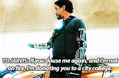 abookishfiend:  Blonde Girl: Tony! Remember me? Tony Stark: [walking by] Sure don’t. 
