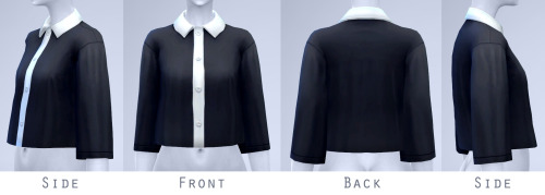 DENA ☆
Lady office cropped shirt
“ Teen to elder
12 colors
”
[ Sim File Share ]
[ The sims resource ]
About CC
“New item / Standalone / Catalog thumbnail / All lod
Please update your game in last version and delete cache file, If cc or thumbnail not...