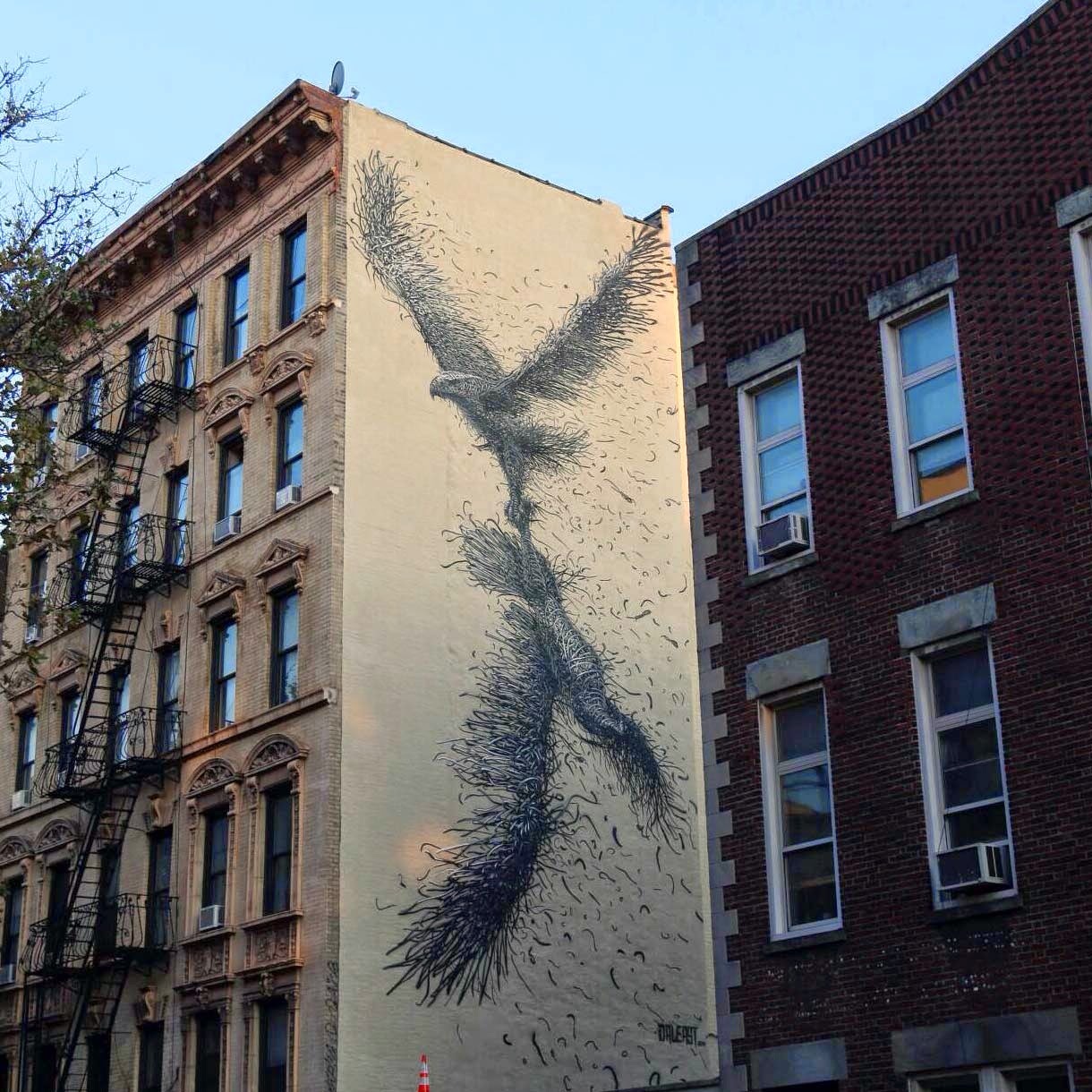 “DALeast New Mural - New York City, USA
Street Art News, streetartnews.net
The Chinese painter DALeast is currently in New York City where he just finished working on this new mural in Manhattan.
As usual with the Cape-Town-based muralist, he quickly...
