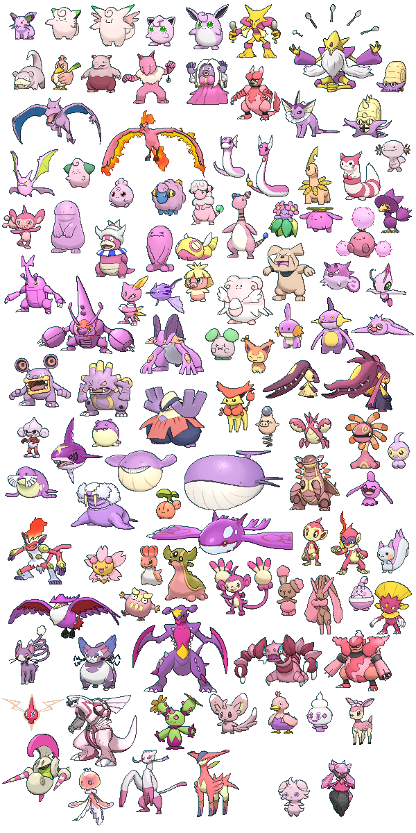 Stuff Shiny Pokemon List Pink Sprites From