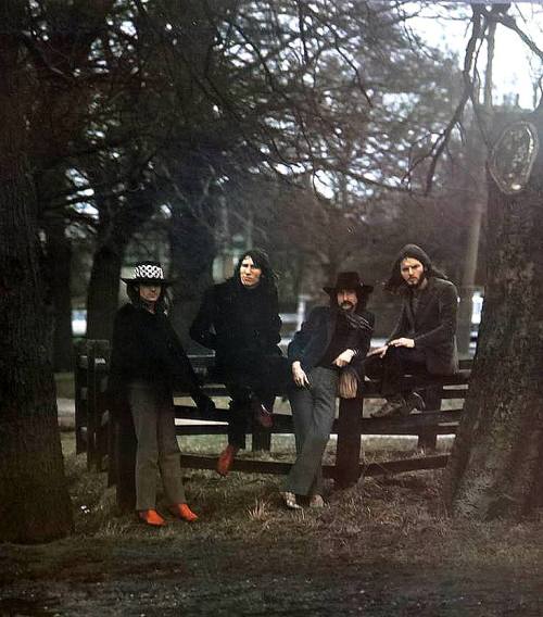 Pink Floyd photographed on Wimbledon Common, circa February 1970. Photos by Mike Randolph/Paul Poppe