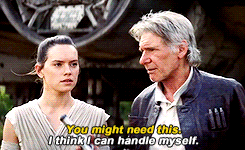 aarontaylorjohnson:  Rey’s a self-sufficient scavenger, who can speak various languages,