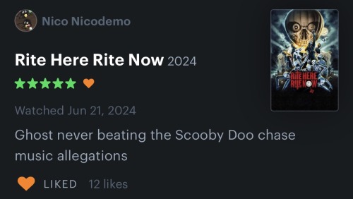 A Few Of My Fave Letterboxd Reviews Of Rite Here Right Now Pt 2.