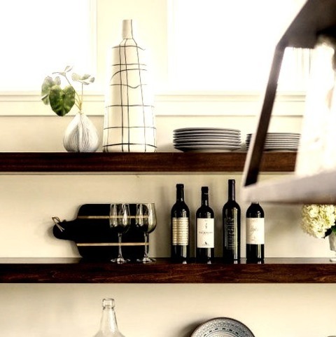 Indianapolis Home BarMedium-sized Modern Dry Bar Image With A Single-wall, Medium-tone Wood Floor, Shaker