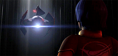 fernandabarrera:Ezra Bridger and Darth Vader in Star Wars Rebels season 2, episode 22 “Tw