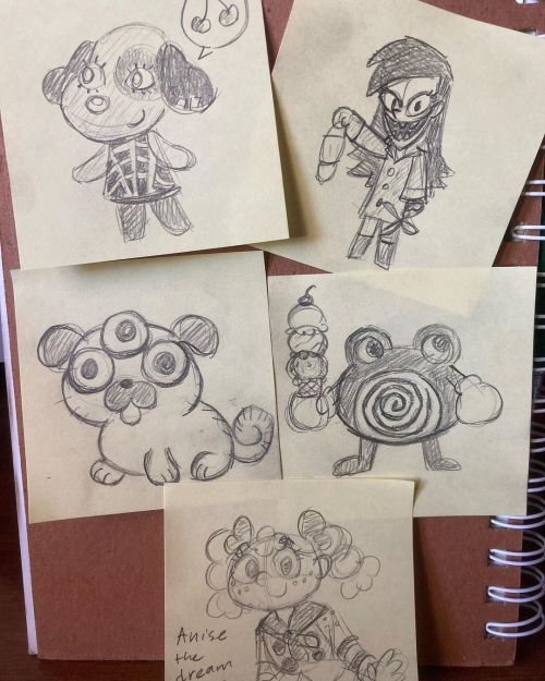 I’m doing post-it doodles on my Ko-fi! $3 a pop! I’m a third of my way to my current goal of $9! #co