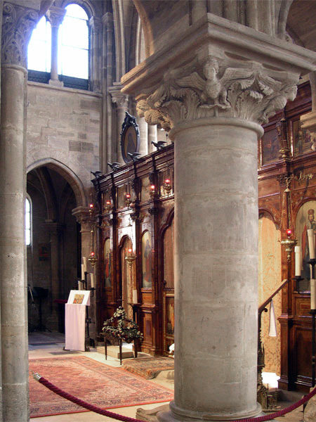 Interior of the Saint-Julien-le-Pauvre, the former site of the College of Sorbonne of Theology and A