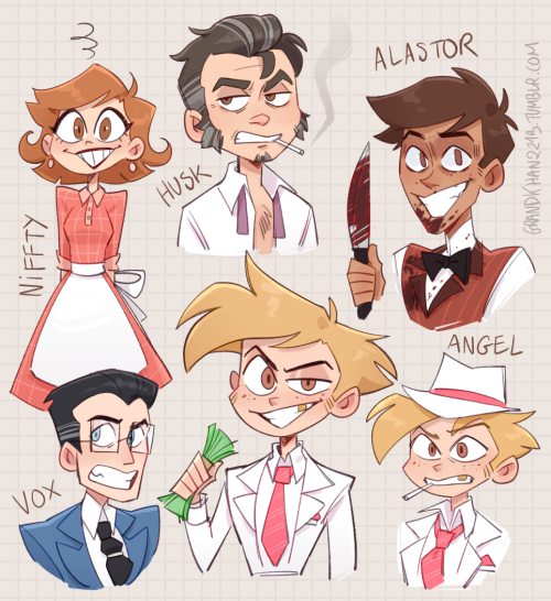 My Take On How The Hazbin Sinners Looked As Humans (with A Normal Amount Of Vox)