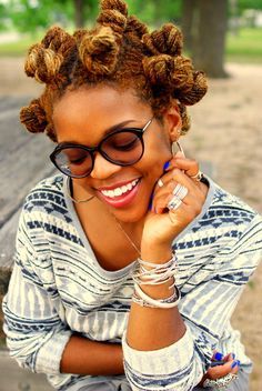 curlynugrowth:Blonde Bantu Knots h - See More!