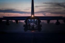 retrowar:  A U.S. Air Force MC-130H Combat Talon II, assigned to the 15th Special Operations Squadron, prepares for flight during Exercise Trident 18-4 at Hurlburt Field, Fla., July 9, 2018.   