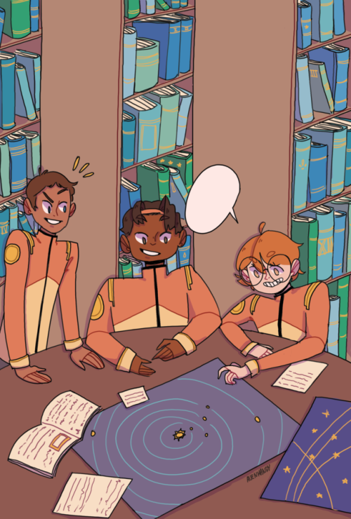 alienmandy:for @garrisontriozine, a couple of space kids learning about the stars