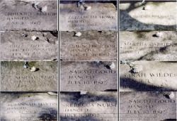 Salem witch tombstones - people who were