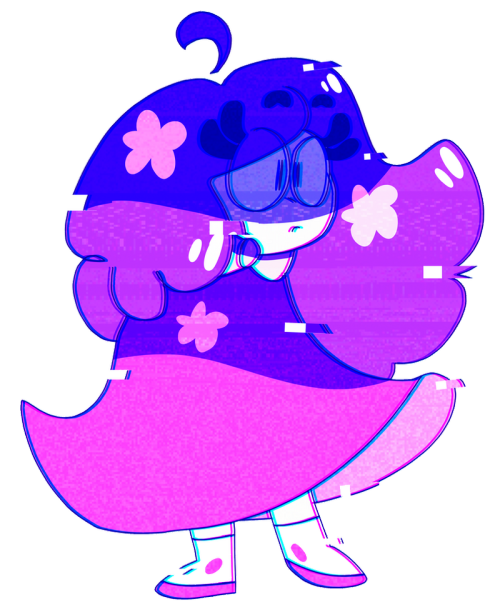 cherricoke-art:Redraw of Bee&rsquo;s Glitch Gorge outfit from late 2018 (right)