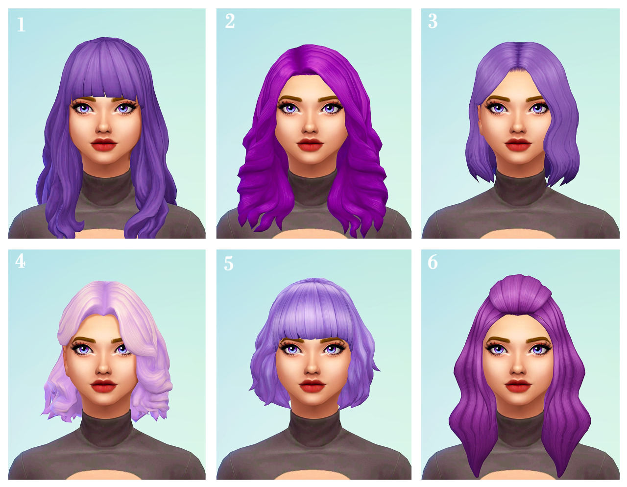 4. Lana CC Finds: Purple and Blue Hair - wide 5