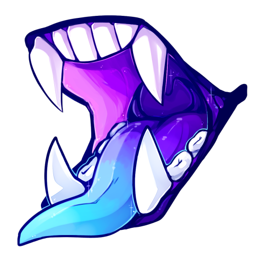 sunsetfemke:  Teeth sticker to fit my aesthetic and laptop is done! <3I’f you also want one it can be found here on redbubble: http://www.redbubble.com/people/missfemke/works/22019596-sharp-fangs?ref=recent-owner