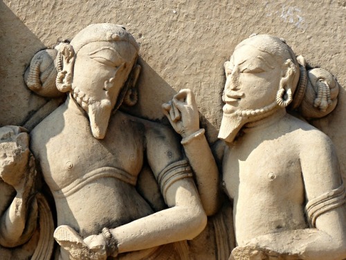 Two men talking, Gwalior fort, Madhya Pradesh