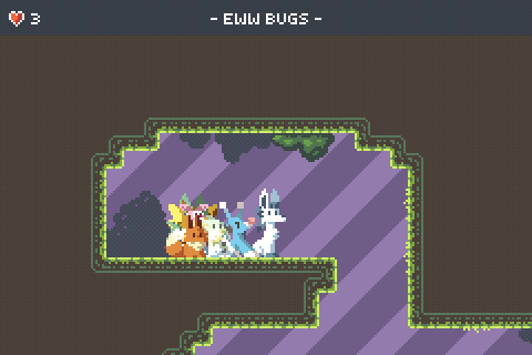 maybe-eevee: IT’S UPPPPP !! A small game made for a small pokemon community ~ It’s really short, like 10 levels short, you can run through the whole thing in under 10 minutes. And there’re a few quips and jokes thrown in just like this blog :3