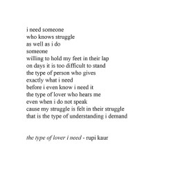 rupikaur:  the type of lover i need - rupi