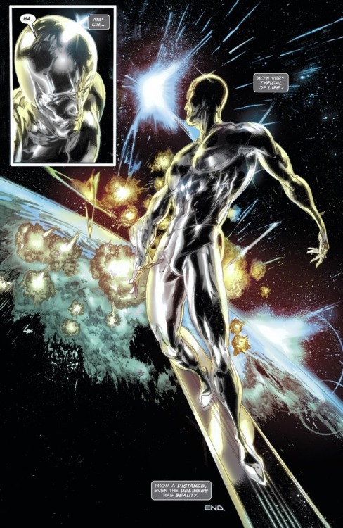Silver Surfer: In Thy Name #4 How very typical of life.From a distance, even the ugliness has beauty