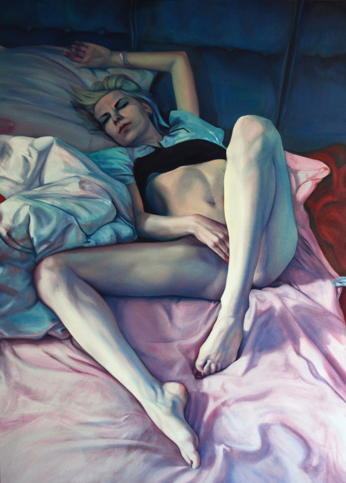 milannenezic:  The moment after - Katarina 3, 2014, oil on canvas, 140cm x 100cm Newest from “The moment after” series. <3 